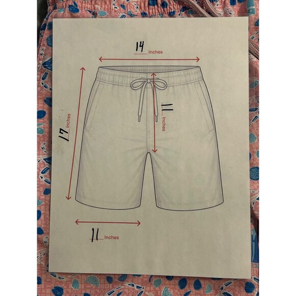 Peter Millar Seaside Collection Mens Swim Trunks Crabs Print Elastic Waist M - Picture 5 of 5